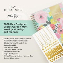 Blue Sky Day Designer 2026 Weekly and Monthly Planner Calendar, January 2026 …
