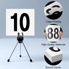 100 Pcs Double-Sided Table Number Cards 1-100, 4×3.7 Inch Signs for Weddings, Ev