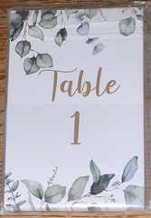 26 Pc. Wedding Table Signs Double-Sided #1-25 & Head Table 4″x 6″ Cardstock ~NEW