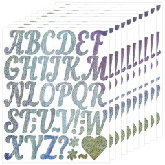 340 Pcs Glitter Letter Symbols Stickers,10 Sheets 2 Inches Self-Adhesive Viny…