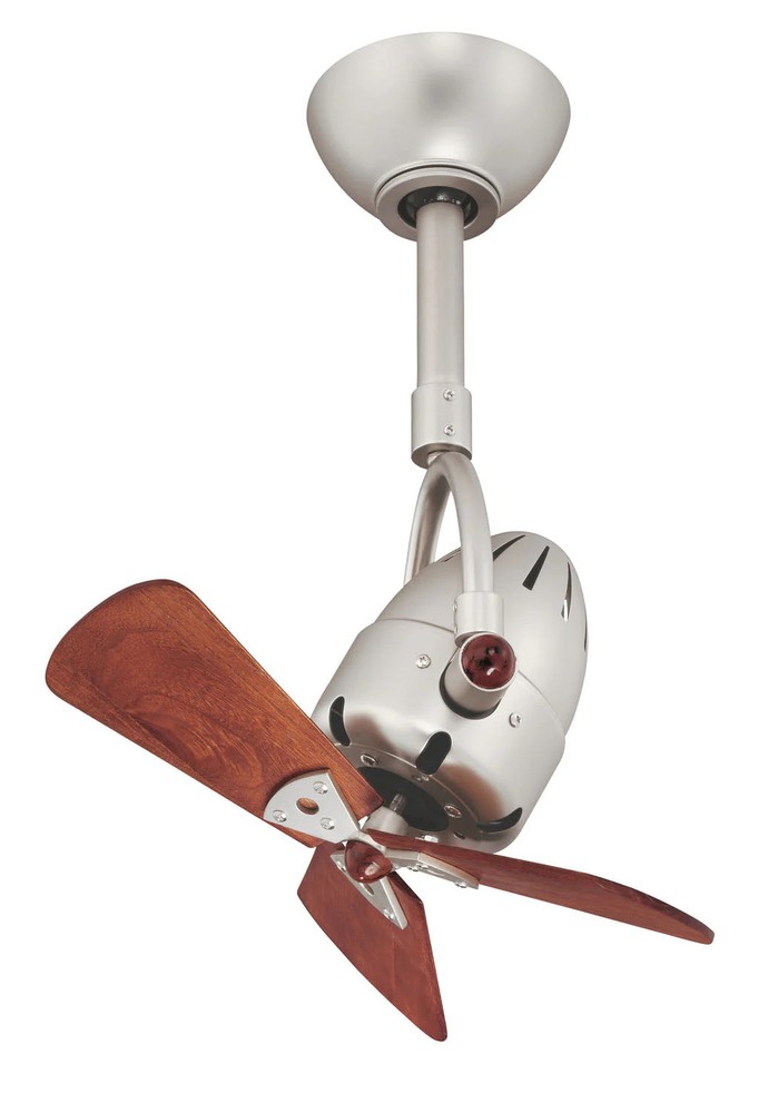 Matthews Fan DI-BN-WD Diane oscillating ceiling fan in Brushed Nickel finish wit