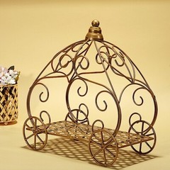 GOLD 11″ tall Cinderella Carriage Stand Party Centerpiece Wedding Decorations