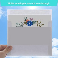 Joyberg 50 Packs 5×7 Envelopes, White A7 Envelopes (5.25×7.25in),