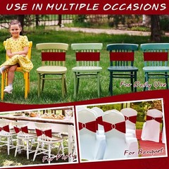 10-100 Spandex Sequin Chair Cover Sashes Bows Bands Xmas Wedding Banquet Decor