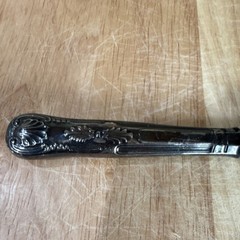 Franklin Mint Stainless Steel Cake Server Floral Handle Sheffield England