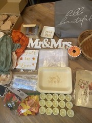 Fall Autumn Wedding Lot Of Decor Supplies: Table Center Pieces, Candles