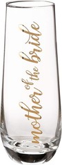 Lillian Rose Mother of Bride Stemless Champagne Glass and 8 Ounces, Gold