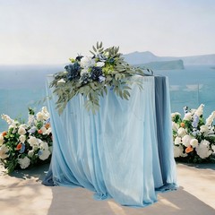 Tabletop Decor Set Artificial Flower With Tablecloth & Table Runner Home Wedding