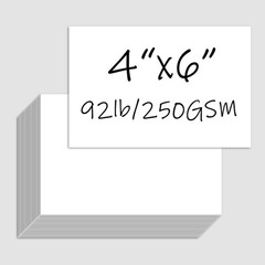 100 Pack 4×6 White Cardstock Paper, 92lb/250GSM Heavyweight inches,