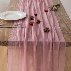 Mothers Day Cheesecloth Table Runner Gauze20 Inch0 FT Rustic Boho 1 Dusty Rose