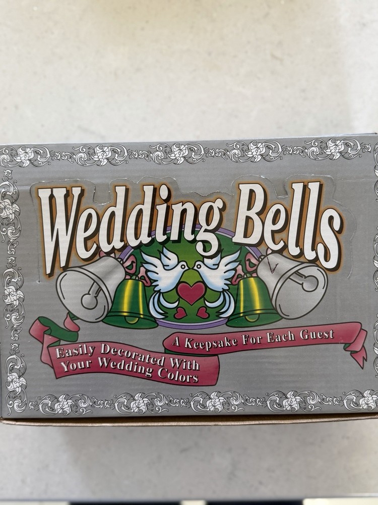 2 Wedding Bells boxes of Silver bells set of 24, Never Used, 48 Bells Total