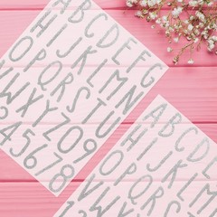 Glitter Alphabet Letter Stickers 360 Pieces 10 Sheets Self Adhesive Letters(S…