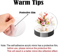 12PCS Round Mirror Centerpieces for Tables Decorations, 10″ Acrylic Mirror Trays