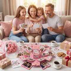 Koogel Explosion Gift Box, Surprise Picture Love Box Pink Medium,