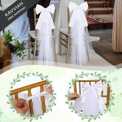 Solsew 12 Pcs Large White Wedding Pew Bows 15.7 x 7.9 in Satin Bow with white