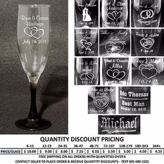 Set of 2 Personalized Toasting Flutes – Laser Engraved Wedding Party Gifts Bride