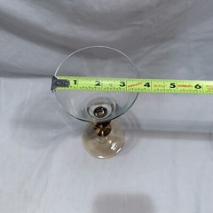 2 Wedding Champagne Toasting Flute Glasses with Gold Access Bling Stems 9″ tall