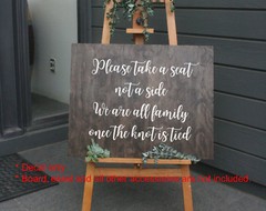 Wedding Sign Decal Sticker – «Please Take A Seat» Ceremony Quote