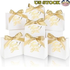 Thank You Small Gift Bags Wedding Party Favors Eco-Friendly Boxes Bulk Ribbons