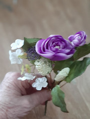 Lavender purple wedding flowers for decorations Bells Tablecovers Streamers Misc