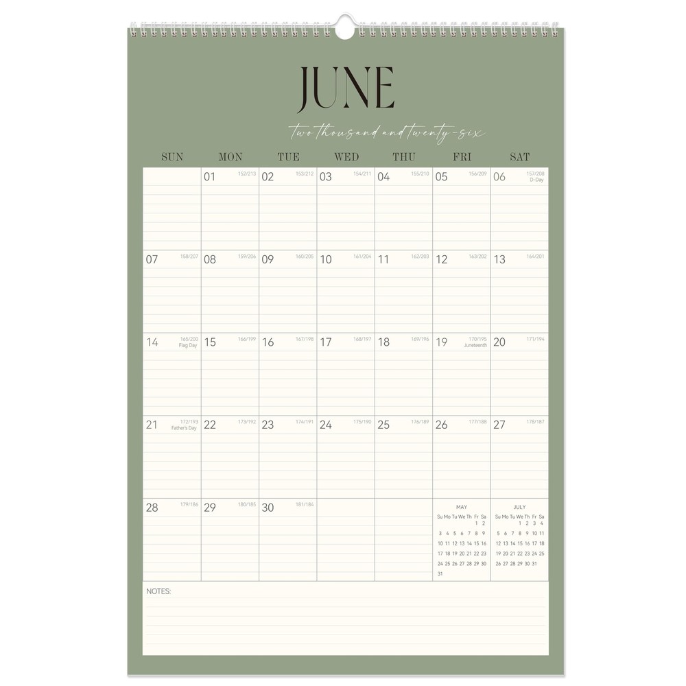 GuassLee Large Wall Calendar 2026-2027,22″x 15″ Vertical Jumbo Desktop/Wall C…
