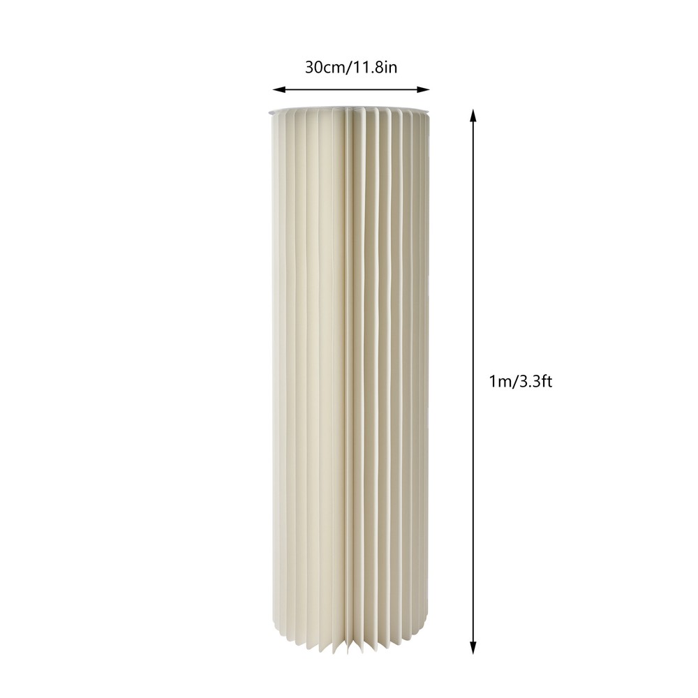 Milky White Honeycomb Cardboard Flower Stands 2-Pack 100cm With PVC Top