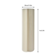Milky White Honeycomb Cardboard Flower Stands 2-Pack 100cm With PVC Top