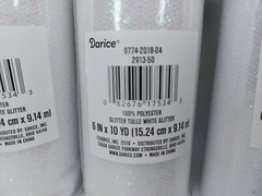 3 Pack Darice 2913-50 White Glitter Tulle Netting Wedding Crafts 6″ x 10 yds