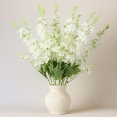 24 Pcs Delphinium Artificial Flower 35.4» Long Larkspur Stem Silk Fake Faux …