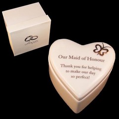 Porcelain Heart Trinket Box By Amore Wedding Thank you Gift – Maid of Honour