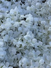 Artificial Hydrangea Wedding Garland White/Green 18ft x 18 in
