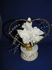 New 50th Wedding Anniversary Couple Caketopper with Bride & Groom in Gold #29