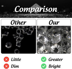 500PCS Clear Glass Diamonds Mini Crystals Vase Fillers Wedding DIY Crafts