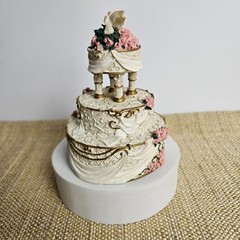 Enesco Made From Scratch Love Birds Wedding Cake Topper Pink Roses