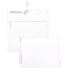 Silunkia White Blank Greeting Cards with Envelopes 5 x 7 Heavyweight Folded W…