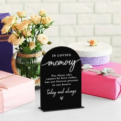 Acrylic Wedding Sign, In Loving Memory Table Decor, Ceremony Reception, Black