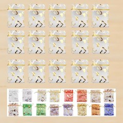 QIANHAILIZZ 100 Pack 2.8 x 3.5 Inch Flower Heart Organza Jewelry Gift Pouch C…