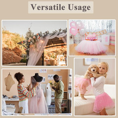 Ivory Tulle Fabric Rolls 54 Inch X 10 Yards Large Mesh Tull Bolt for Wedding, Ga