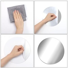 Pack Acrylic Round Mirrors Non Glass Round Mirror Plate Self 6 inches/15 cm 10