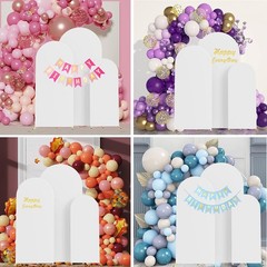 Wedding Arch Cover Spandex Fitted Stretchy 2 Sided Stand Covers 3 Piece Set