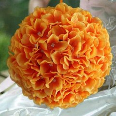 4 pcs 7″ Artificial Hydrangea Kissing Flower Ball Wedding Decorations Bouquets