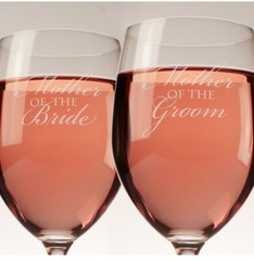 16 oz. Mother of the Bride and Mother of the Groom wine glasses, set of 2