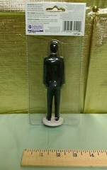 Wedding Cake Topper Classic African American Groom Black Suit Figure Decoration