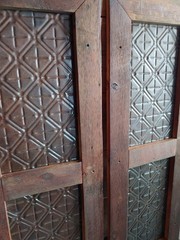 WEDDING Shutter-2 Handmade Reclaimed wood & Antique tin ceiling tile 42″ Barn
