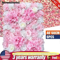 6* Premium Flower Wall Panels Artificial Wedding Decor Party Home Floral Decor