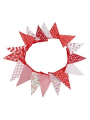 Elegant Vintage Floral Cotton Bunting Banner 10m Length with 36 Triangle Flags