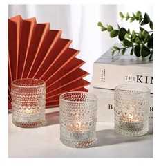 36 Pieces Votive Candle Holders for Christmas Decorations, 2×2.5in Clear Glass
