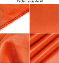 4x Orange Satin 12″x 108» Table Runner Bright Silk Smooth Wedding Party Banquet