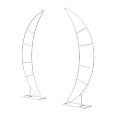 2PCS Crescent Moon Wedding Arch Frame Party Framework Stand Floral Rack New