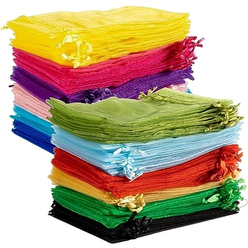 120PCS Organza Bags 4»x6» – Muticolor Small 1 Count (Pack of 120) Multicolor